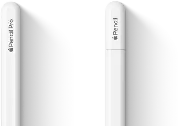 Apple Pencil Pro und Apple Pencil (USB-C) nebeneinander