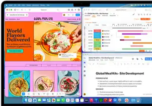 MacBook Air mit mehreren geöffneten Apps